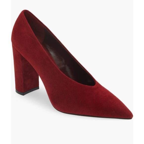 Jeffrey Campbell Potent Pointed Toe Pumps Suede Heels - Picture 1 of 9